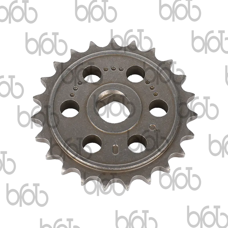 Como verificar se a roda dentada da bomba de óleo do motor Land Rover 5.0 está gasta ou danificada?